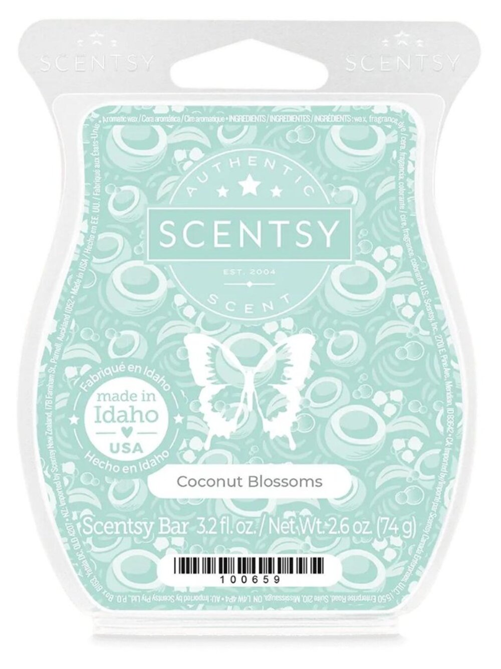 Scentsy COCONUT BLOSSOMS Scented Wax Bar Melt New
